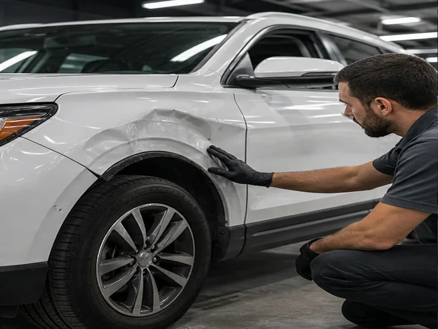 Funilaria e Lanternagem em oficina automotiva organizada